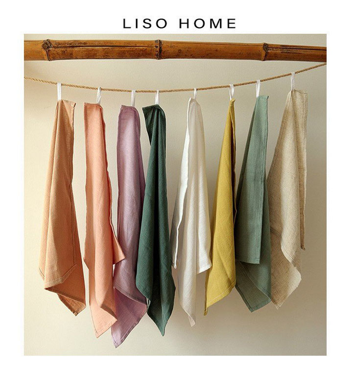 Napkins Simple Modern Style Tea Towel Cotton Linen Reusable Kitchen Towel