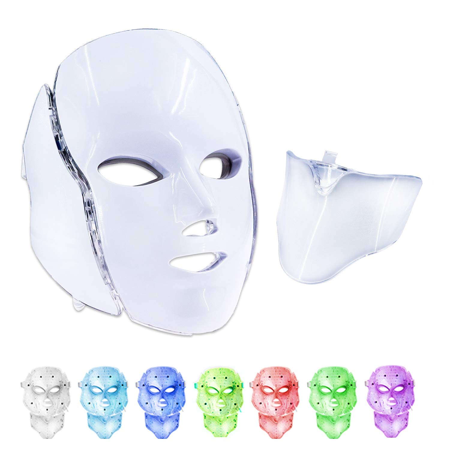 Smart Skin Beauty LED facial light therapy PDT photon 7 colors led facial mask