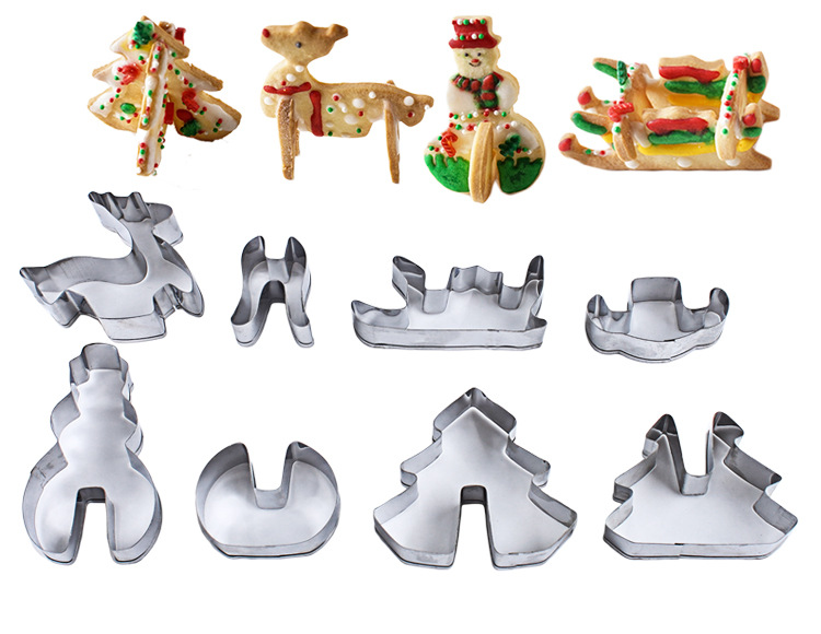 Amazon Hot 3d cookie cutter stainless steel cookie cutter set christmas cookie cutter set cake tools