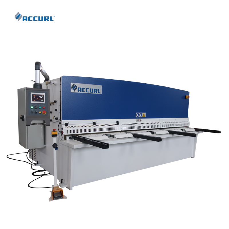 Accurl 6*4000mm Swing Beam Mini Hydraulic Metal Shearing Machine with E21s Control for Al plate cutting