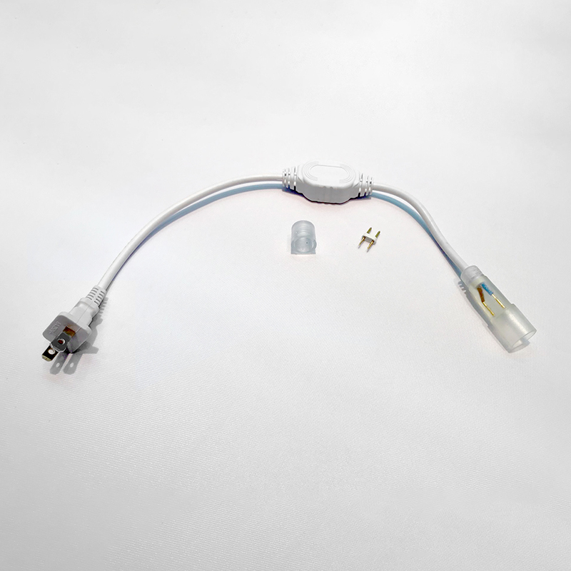 AC 110V 2 штифта шнур питания кабель со штепселем для 16 мм SMD 2835 360 градусов круглые светодиодные полосы света штепсельная вилка США
