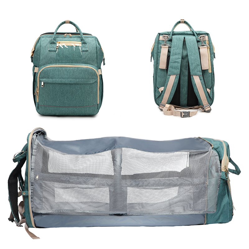 3 in1 Travel Mummy Diaper Bag Backpack with Changing and Sleeping Station for Baby