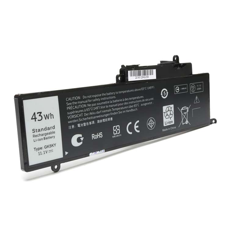 Новый аккумулятор GK5KY для ноутбука dell на 3 ячейки, мощность 43Wh