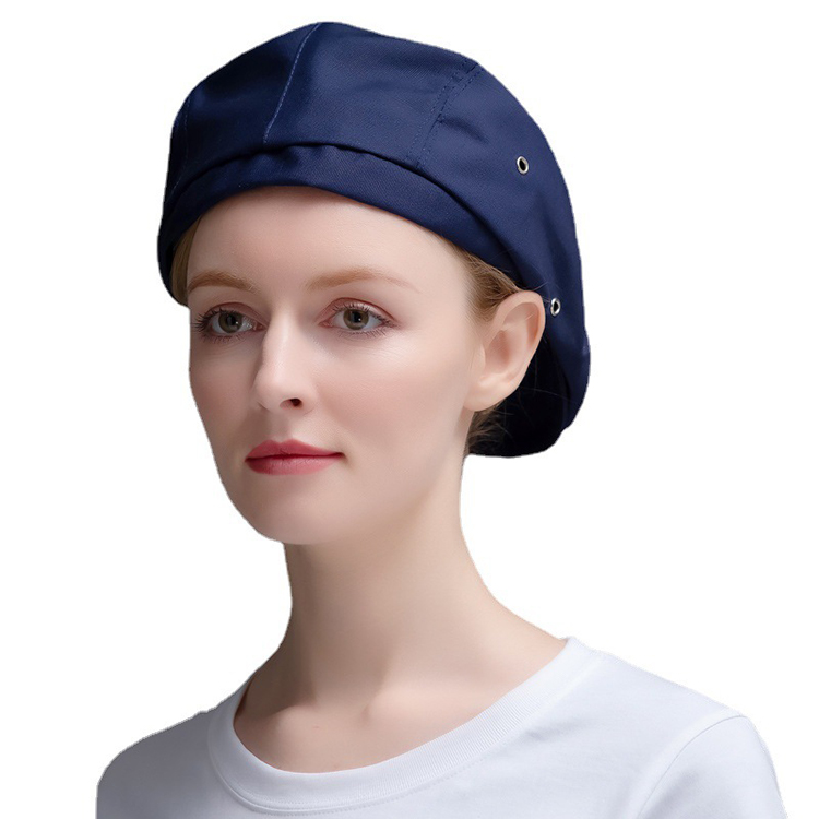 Adjustable Eyelet Custom Logo Bar Pub Restaurant Waiter Beret Chef Hat