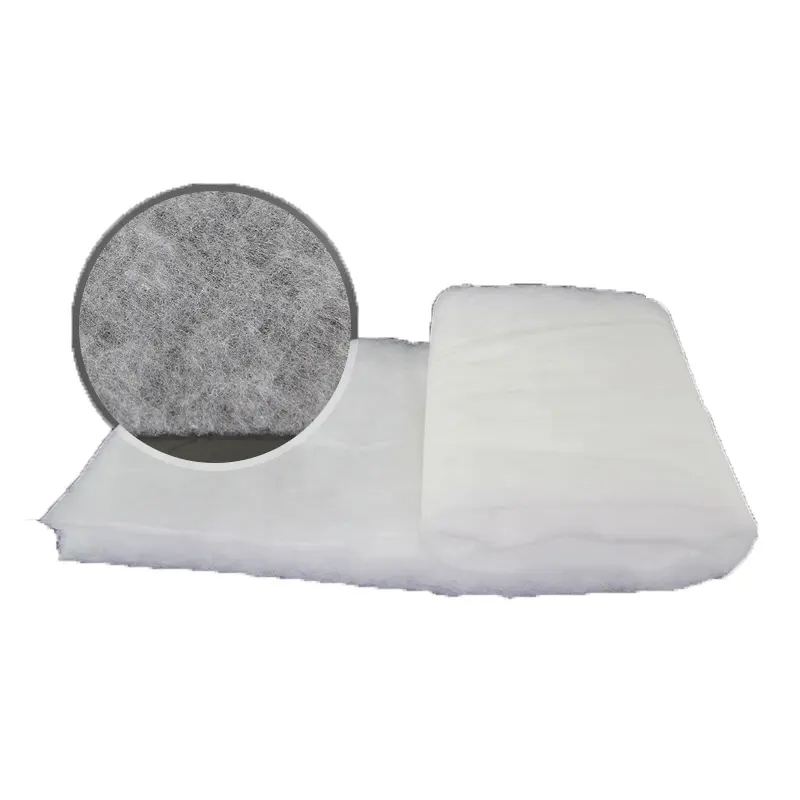 Thermal bonded silk/wool/polyester batting/padding/wadding cloth