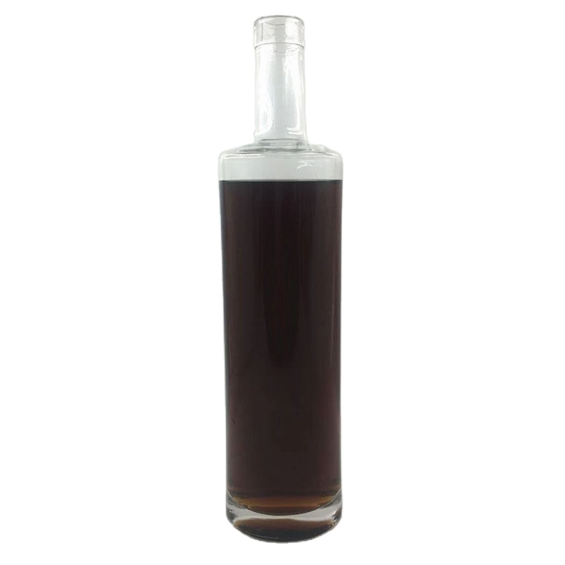 Тонкая Стеклянная бутылка, пустая круглая бутылка 70cl 700 мл, высокая стеклянная бутылка из кремня, плоская стеклянная бутылка с длинным горлом