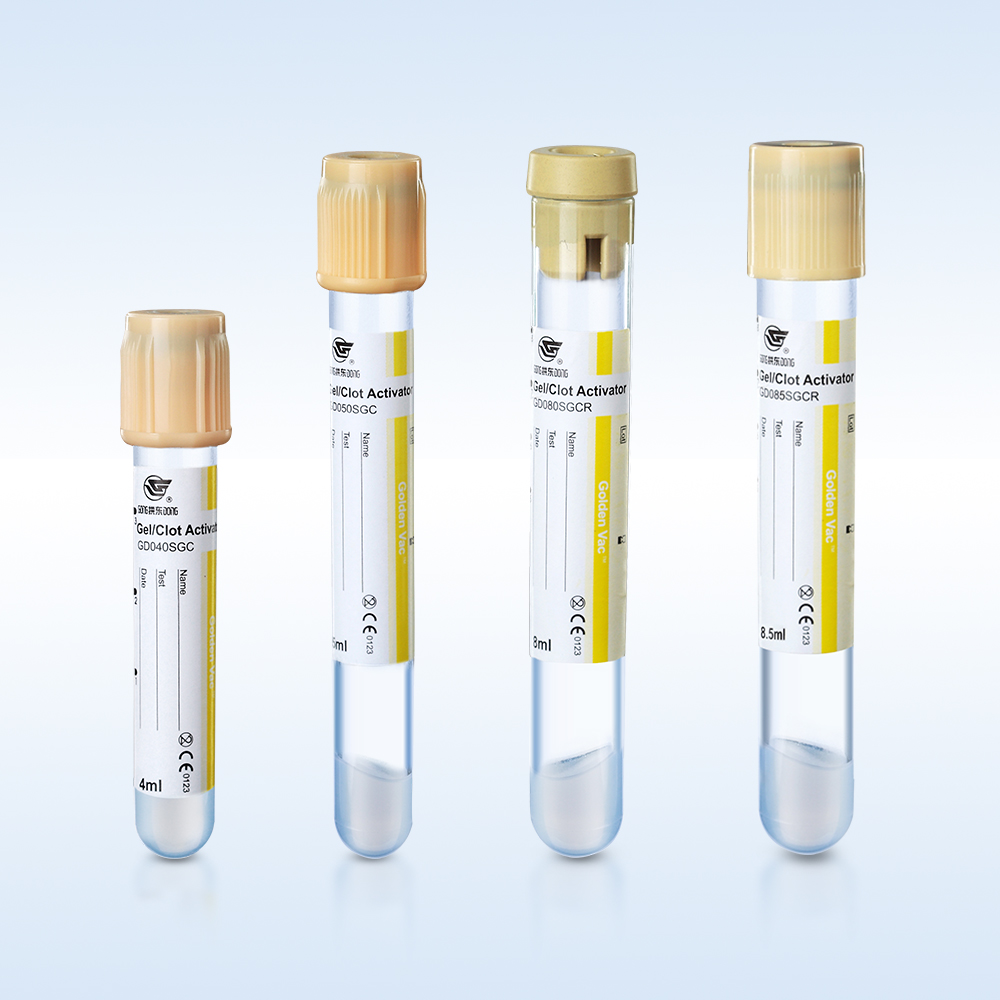 Disposable yellow top serum vacuum blood test tube gel blood collection tube gel separator