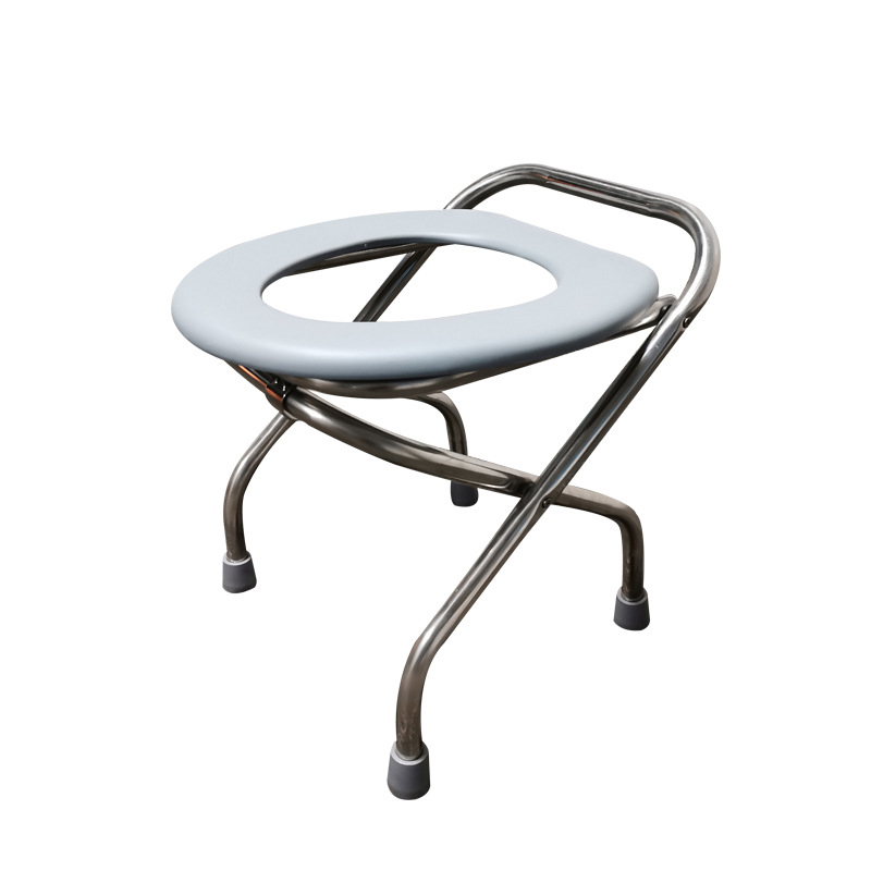 Portable Folding Patient Metal Commode Toilet Chair for Senior