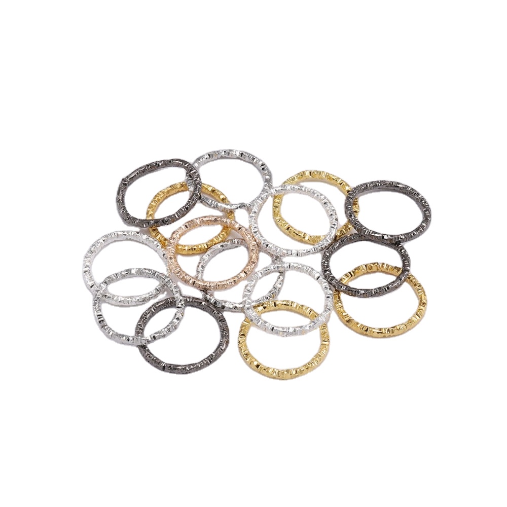 50-100pcs 8-20mm Round Jump Rings Twisted Open Split Rings jump rings Connector For Jewelry Makings Findings Supplies DIY