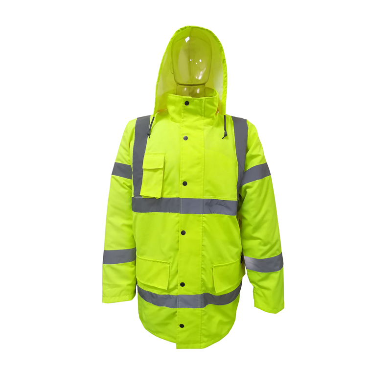 Оксфорд 300D Hi Vis Рабочая одежда производитель изготовленным на заказ логосом OEM безопасности бомбардировщик куртка Hi Vis светоотражающие безопасности куртка