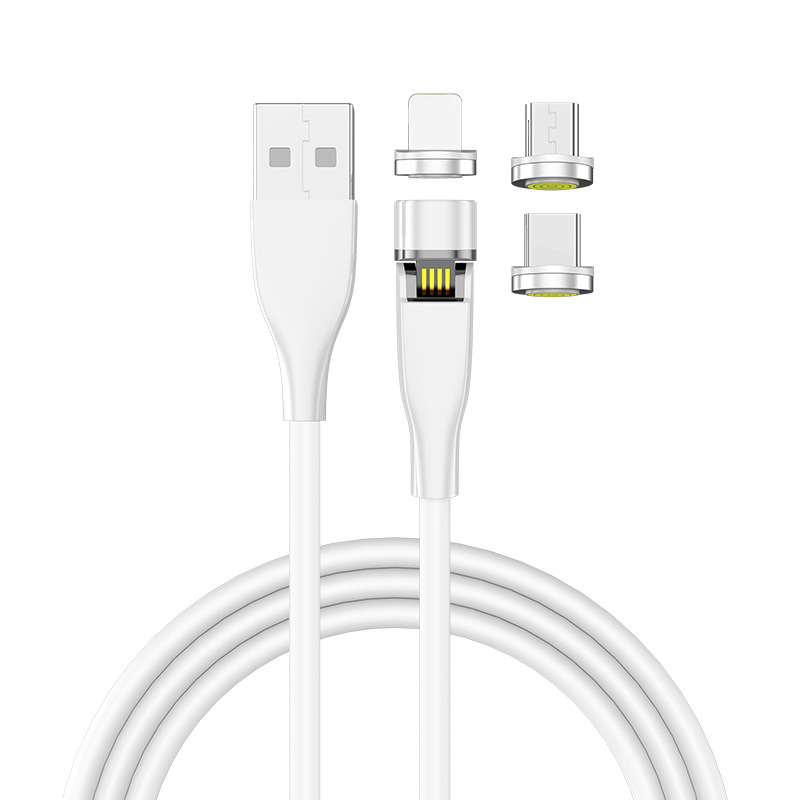 Вращающийся на 540 градусов 3 в 1 Магнитный usb-кабель для передачи данных для iphone Micro USB Type-C кабель зарядное устройство Настольный usb-кабель