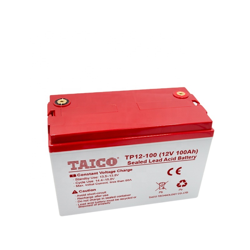 TAICO ROHS/MSDS/UN38.3/CE герметичный UPS/EPS свинцово-кислотный 12v 100ah гелевый Аккумулятор