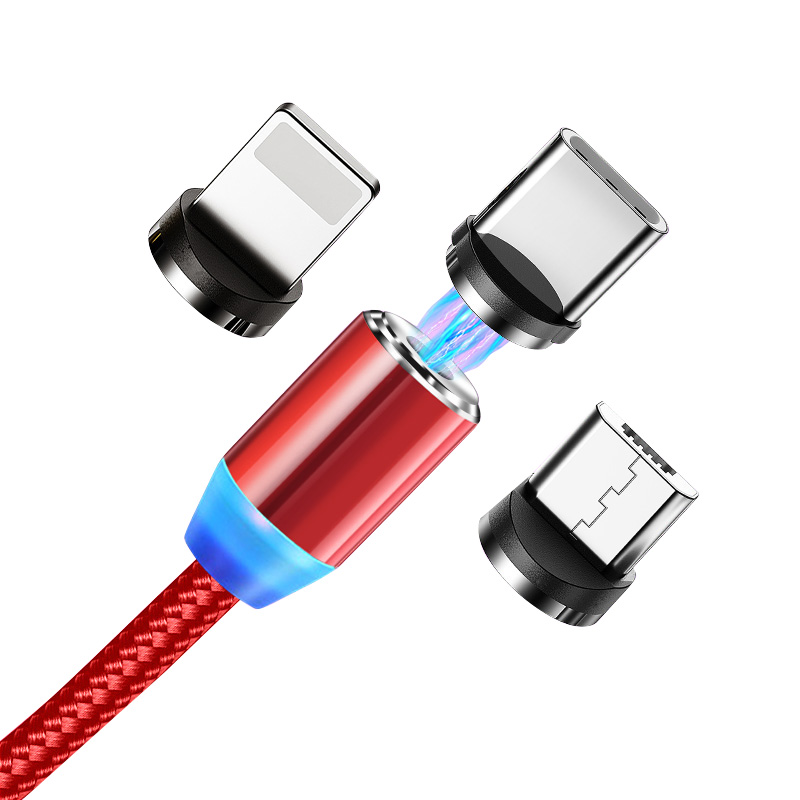 В наличии 3, 3 фута/6, 6 футов 3 в 1 вращающийся на 540 градусов Магнитный usb-кабель L-образный Магнитный зарядный кабель для Micro IOS USB C