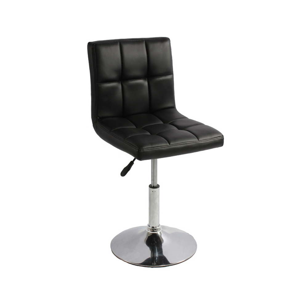 Modern Business Office Cheap Pu Leather Salon Metal Swivel Bar Stool
