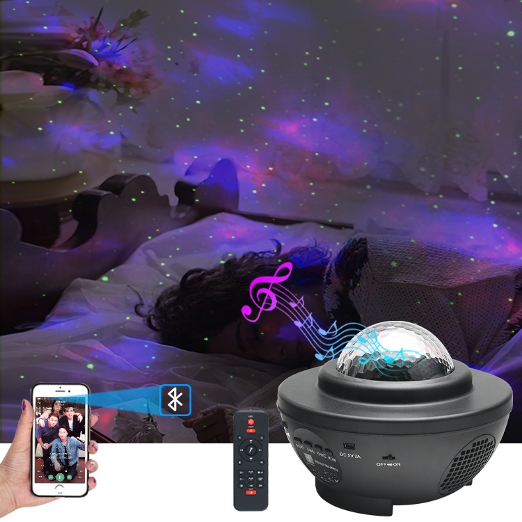 Bluetooth Remote Starry Sky Star Laser Night Light Projector With Music