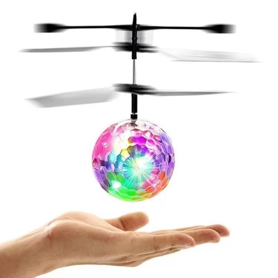 Hot Sale hand sense seven color light sensing crystal ball luminous ball aircraft remote sensing toys
