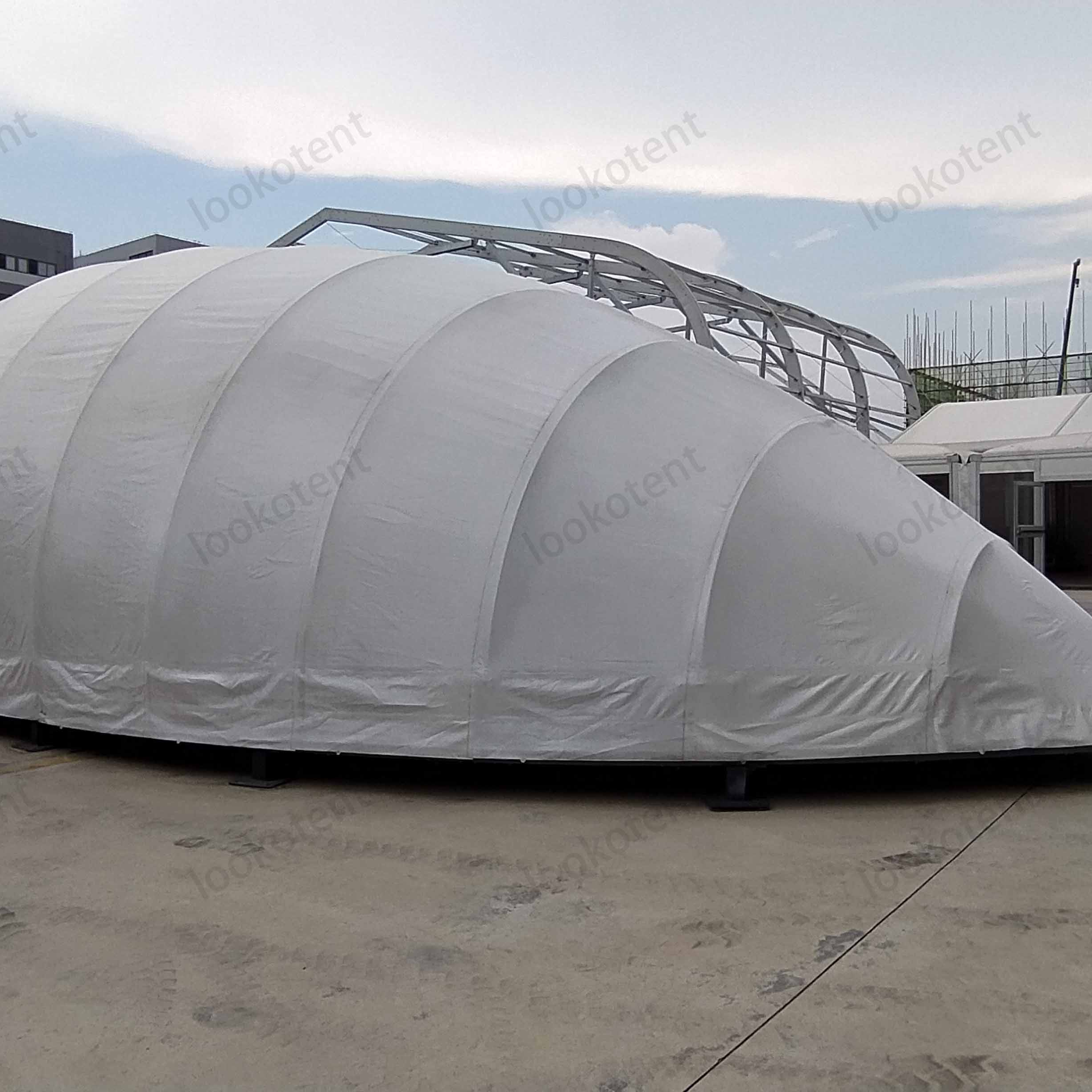 11M*6M Shell Shaped Hotel Tent for Luxury Camping Glamping Resort Tourism