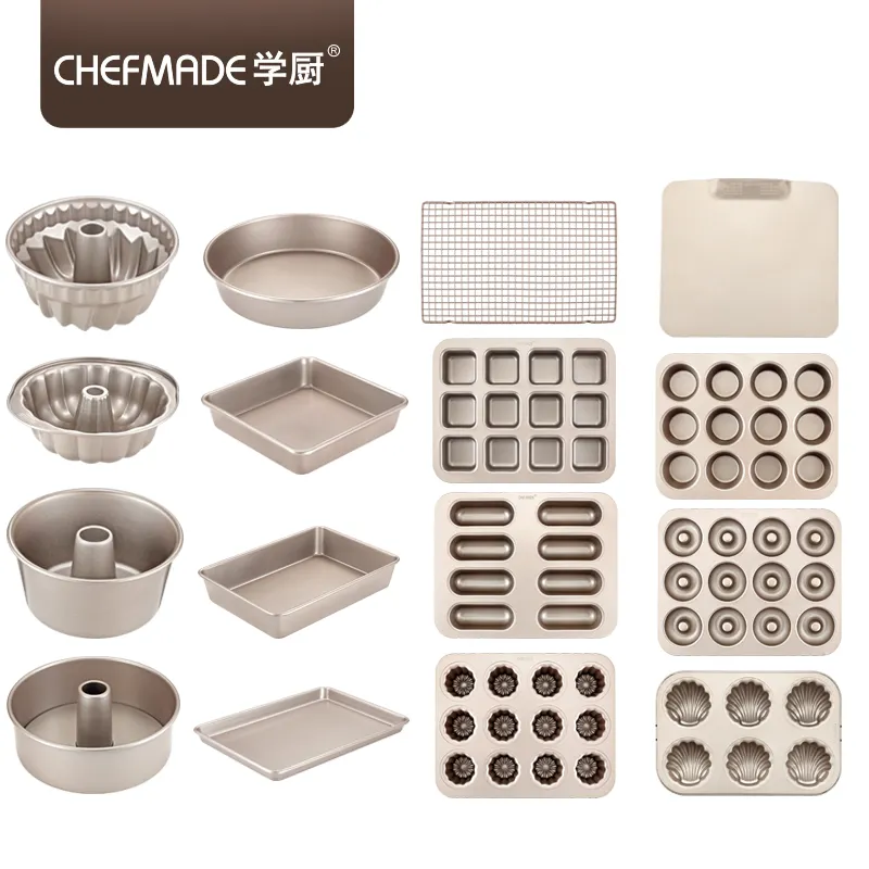 CHEFMADE Professional Kitchen Oven Bakeware Non Stick Coating Carbon Steel Various Baking Cake Tools Tray Pan Mould Cake Molds