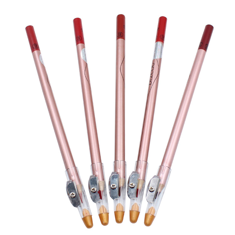 Private Label Waterproof Long Lasting Matte Creamy Smoothly Lip Liner With Pencil sharpener