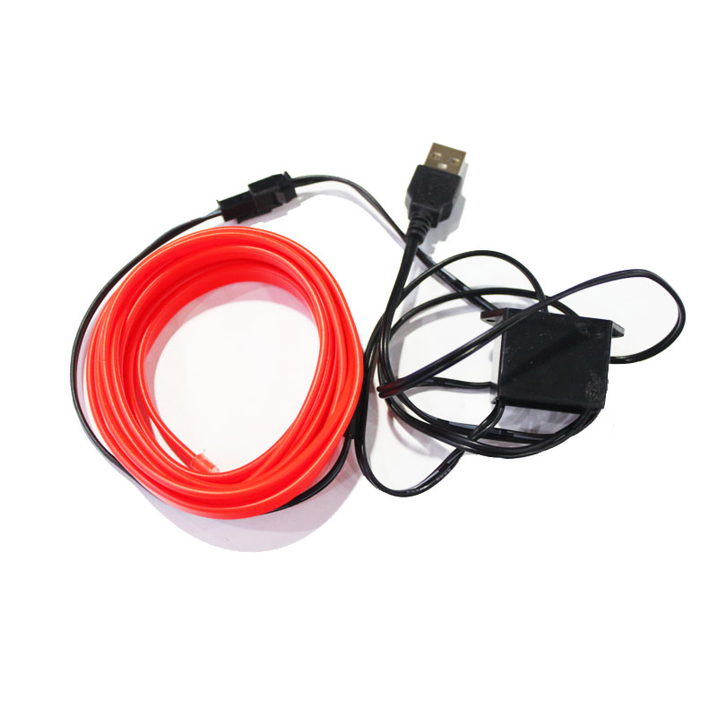 DIY световое шоу EL enon провода Компьютер украсить с 5 в USB Инвертор драйвер ПИТАНИЕ 2 м комплект