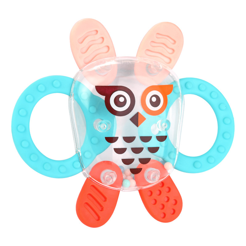 Eco-friendly material Baby handbells high temperature water boiled disinfection handbells bitable handbells