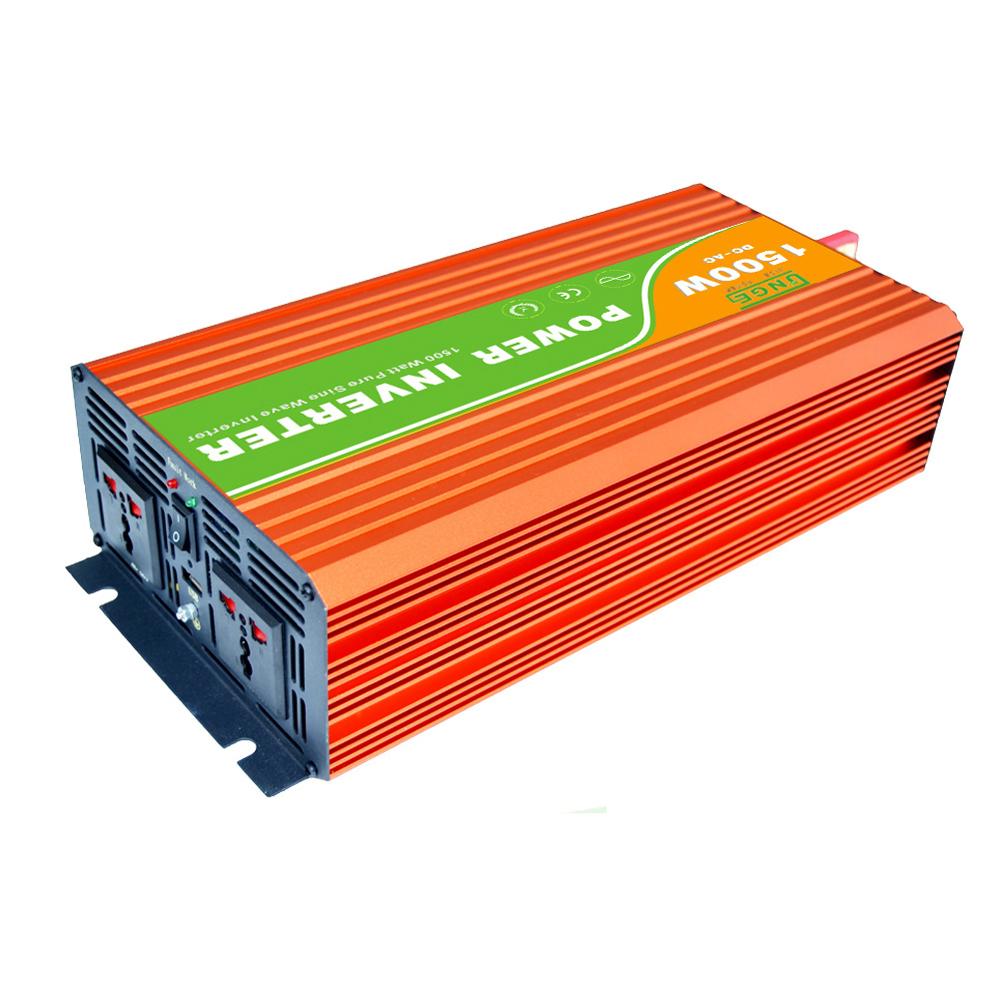 12v инвертор с чистым синусом 1500 Вт инвертирующий усилитель мощности для солнечной системы с сеткой с 2 розетками переменного тока и USB зарядное устройство