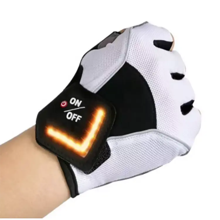 Лидер продаж Amazon, светодиодные перчатки для езды с сигналом поворота, перчатки для занятий спортом на открытом воздухе, светодиодные светящиеся перчатки