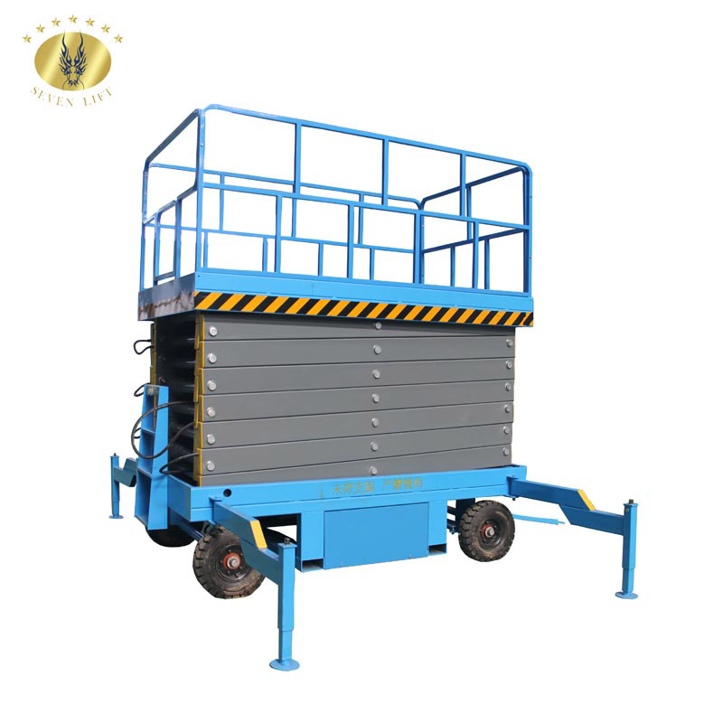 7LSJY Шаньдун SevenLift 8 м 500 кг Электрический мотоцикл с низким уровнем подъемник напряжение ножничный подъемник платформы