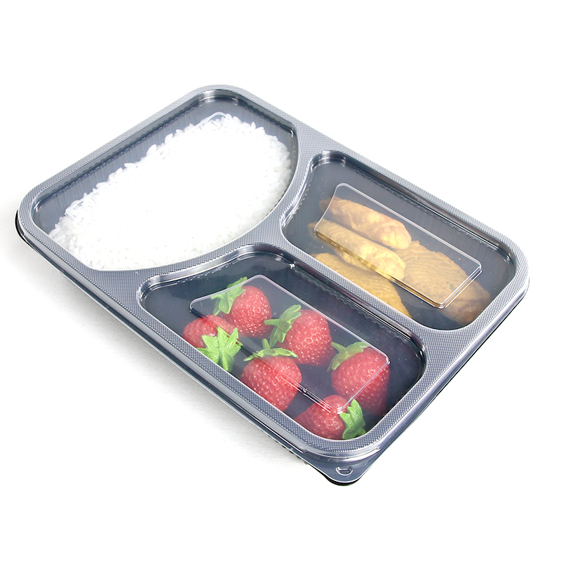 Герметичные одноразовые пластиковые тарелки для еды Deli, упаковочный лоток с крышкой