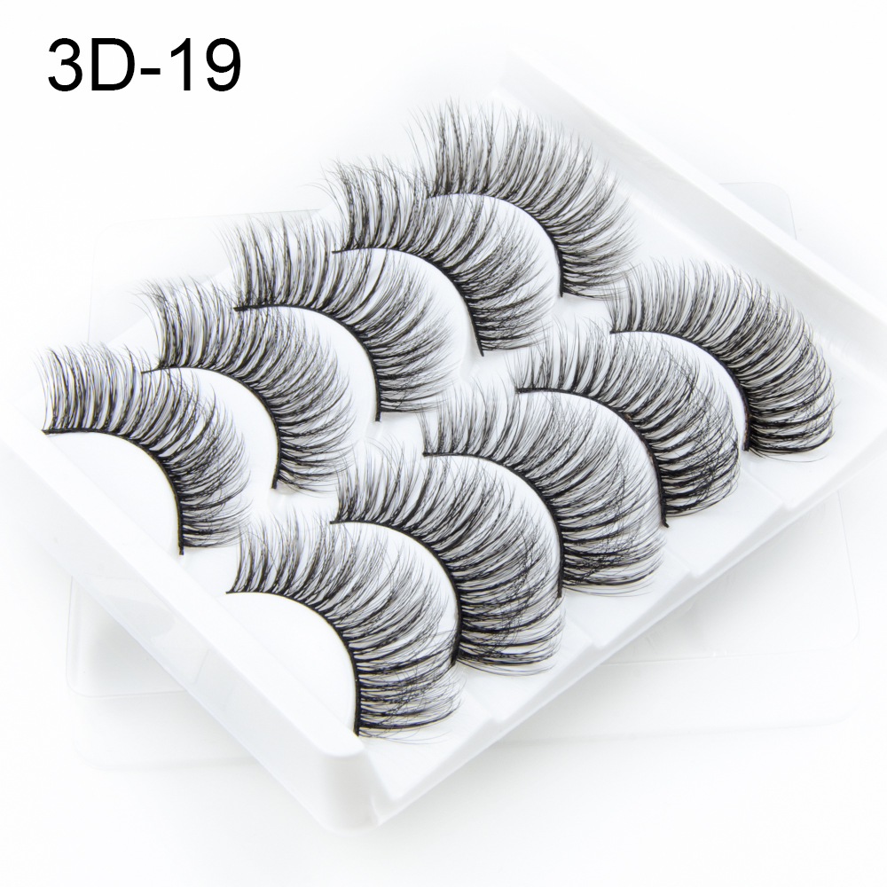NAGARAKU false eyelashes thick mink 5 pairs high quality silk mink premium fluffy effect