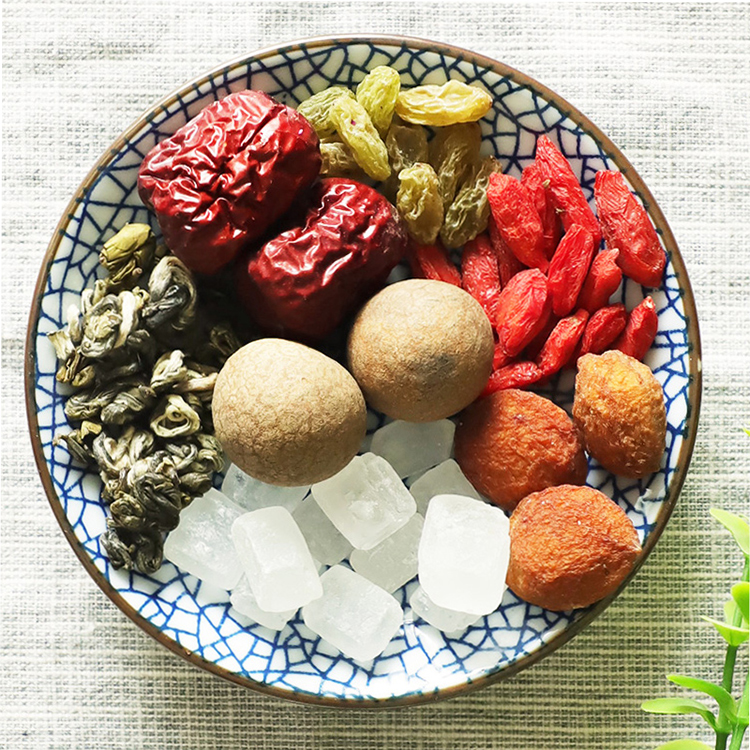 Женский фруктовый чай с восьми сокровищами из камелии longan wolfberry red date, комбинированный травяной чай