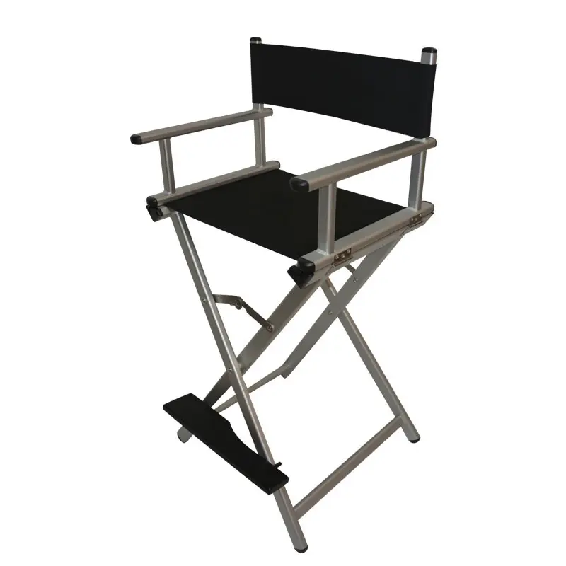 Minewill Black Folding Portable Make Up Chair Professional Custom Aluminium Makeup Artist Director Chair