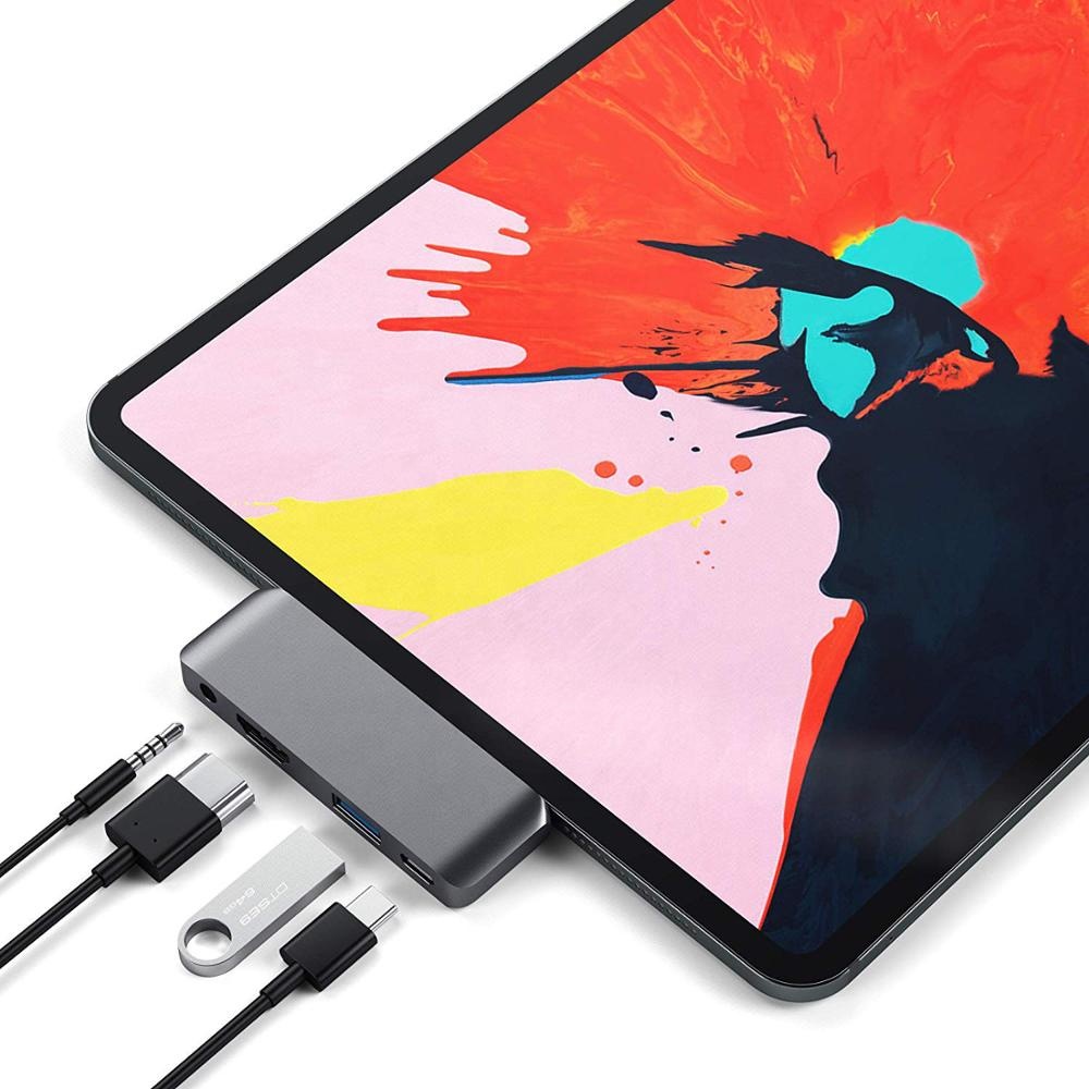 Usb type c к HDTV PD 3,5 аудио док-станция для Ipad Pro hub 2019 2020