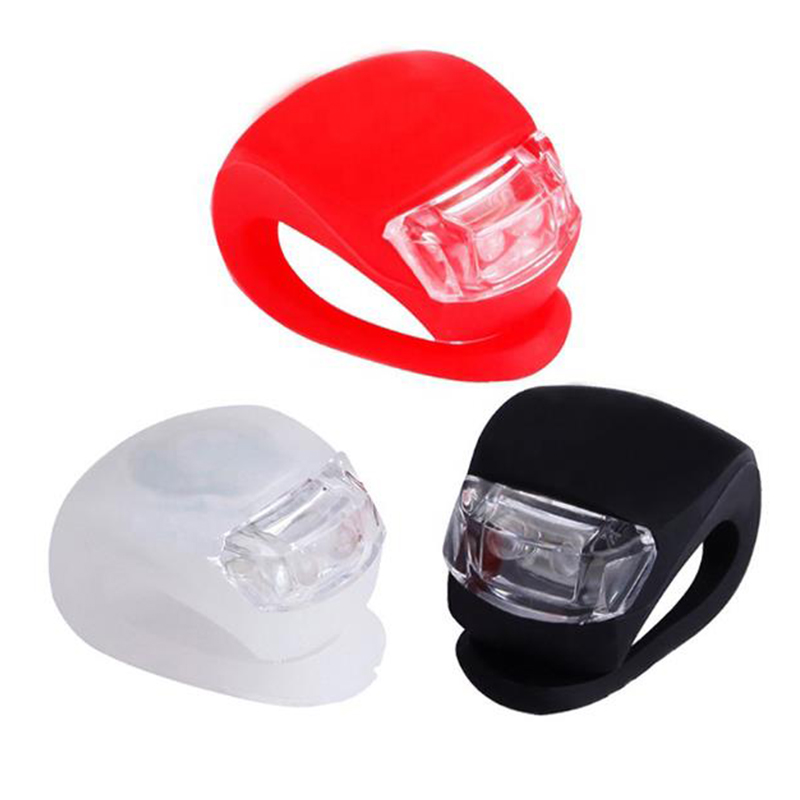 Silicone Bicycle Light Set Front and Rear LED Bike Light Waterproof Riding Light Battery Included