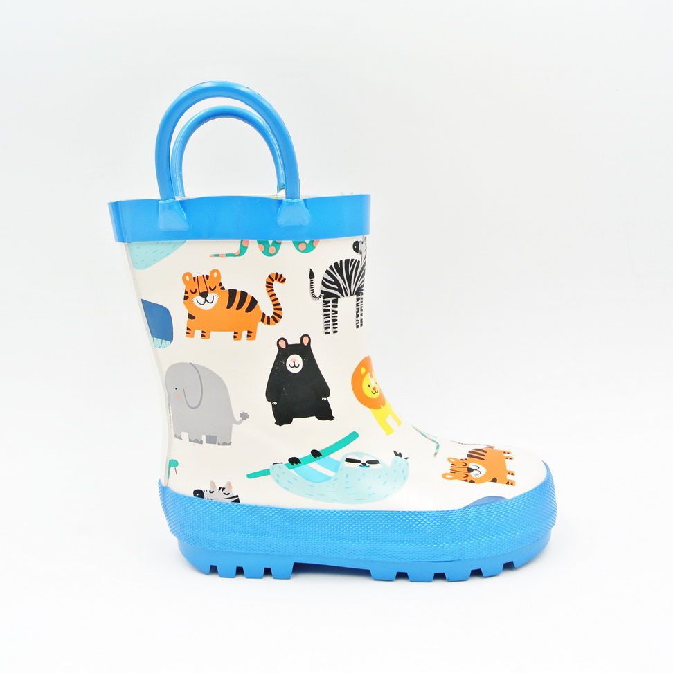 animals print rubber boots