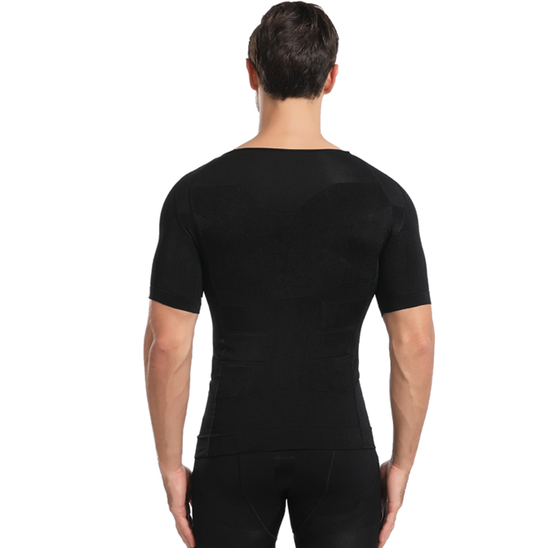 Мужская Похудения Body Shaper футболка сжатия плотный жилет