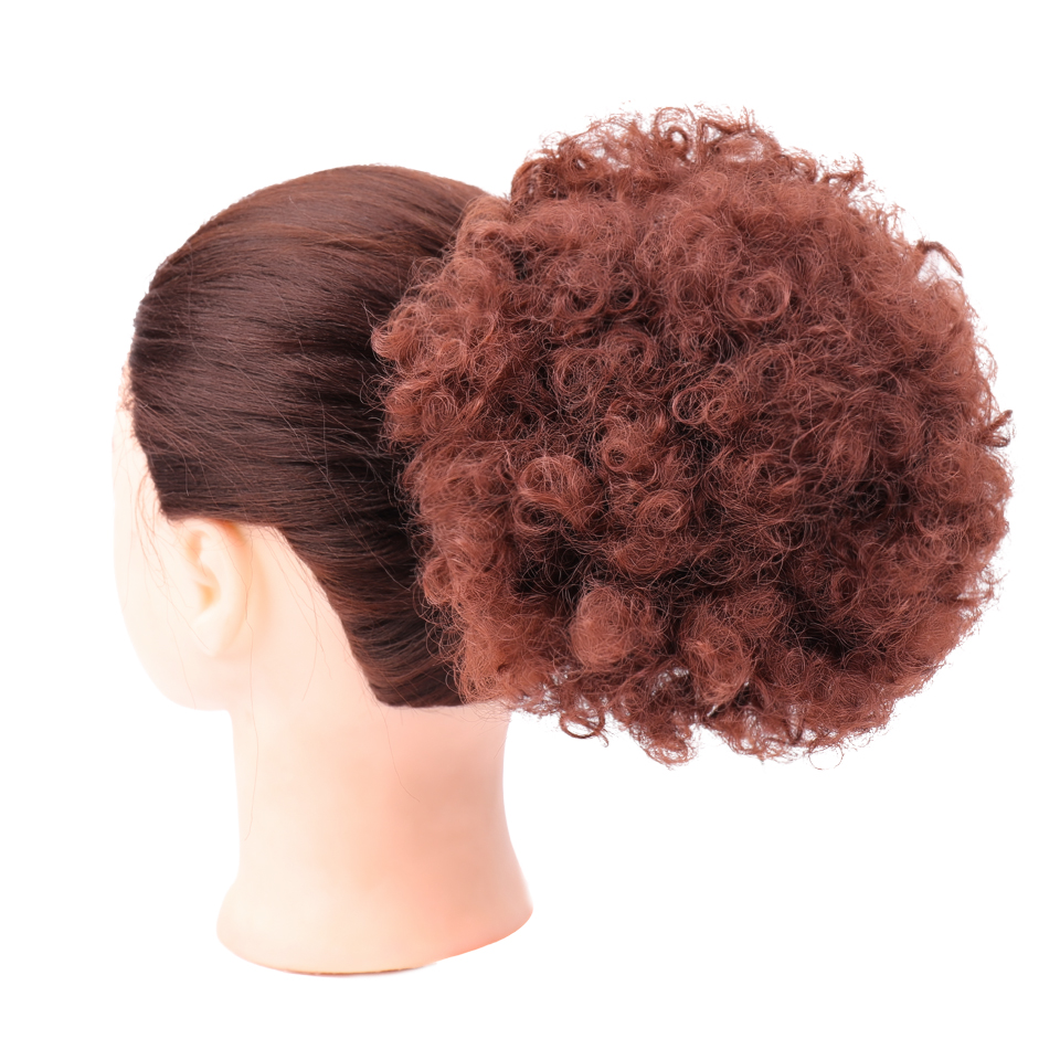 Kinky Puff Hair Short Afro Puff Hair Bun Drawstring Ponytail All Colors Synthetic Clip in Hair Extensions