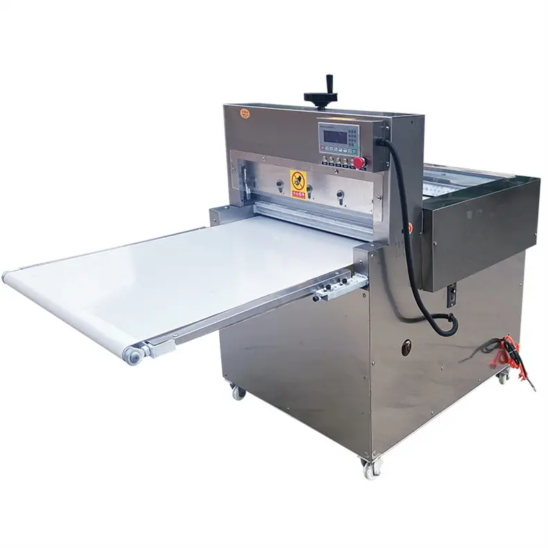 Fully Automatic Frozen meat Roll Slices mutton Slicer Cutting Slicing Machine Bacon Ham Cooked Beef Slicer Cutter