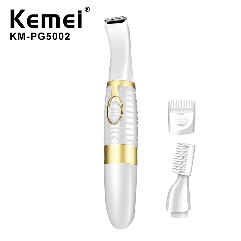 Kemei KM-PG5002 с батарейным питанием Женская бритва и триммер для бровей Эпилятор профессиональный электрический женские уход за телом бритва оптовая продажа