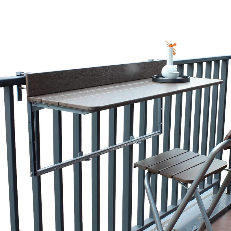 fordable adjustable height Folding club table hanging balcony hang table home bar table