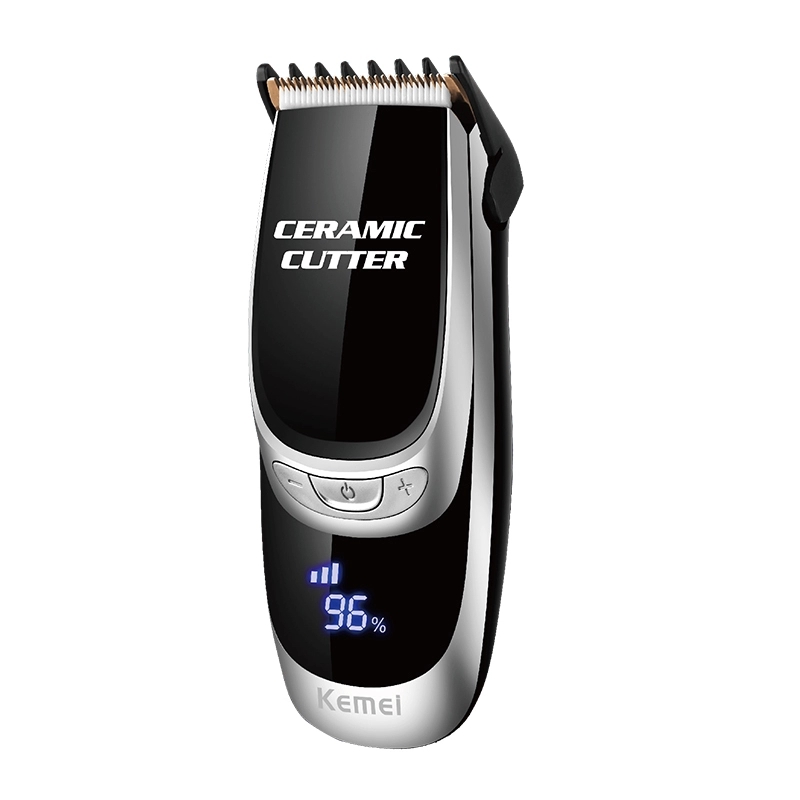 Kemei KM-6035 Mens Hair Clipper Trimmer With Ceramic Knife Lcd Digital Hair Trimmer