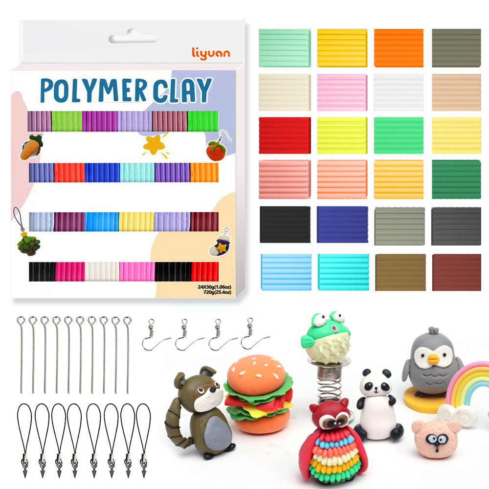 12 color 20g soft ceramic set, children's colored clay polymer clay