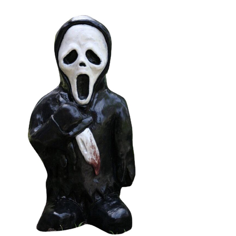 Garden Zombie Gnome Decoration Halloween Horror Movie Garden Statue Decoration Killer Gnome Resin Decoration