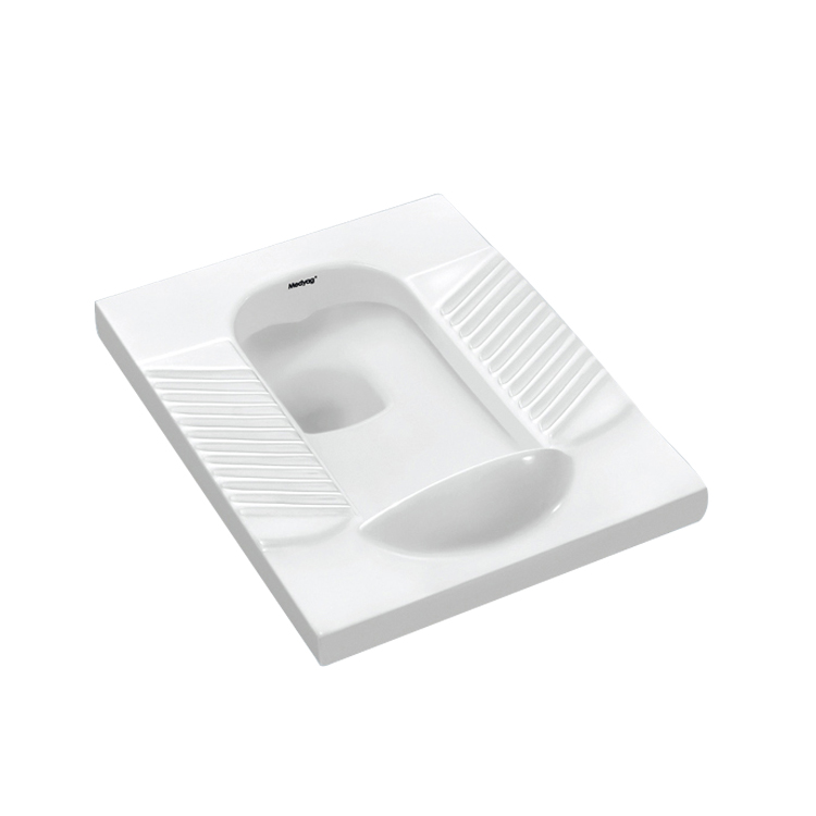 Medyag OEM/ODM Portable Ceramic Fender Squat Pan Non-slip S-trap Hotel Building Squat Pan