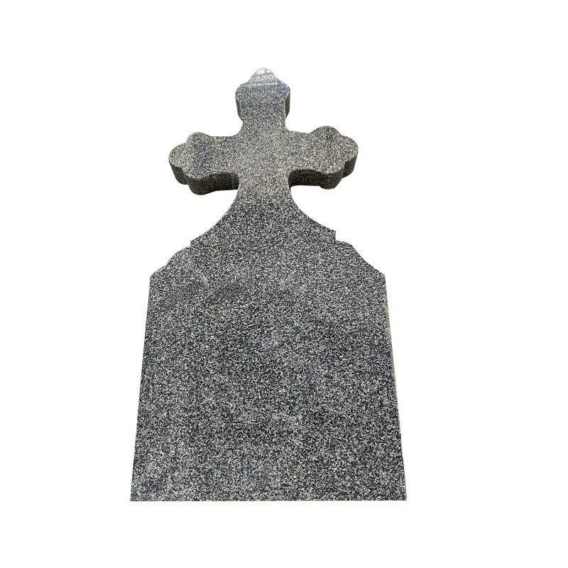 Wholesale Flat Headstone Price List G654 Padang Grey Granite Romania Cross Shape Headstone