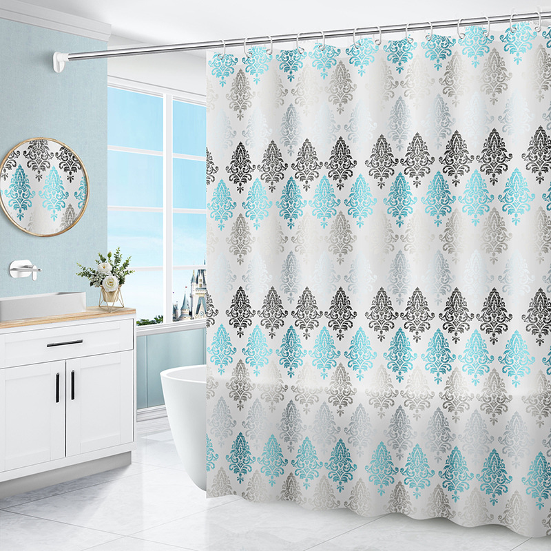 New design custom pattern printed PEVA rain shower curtain for bathroom