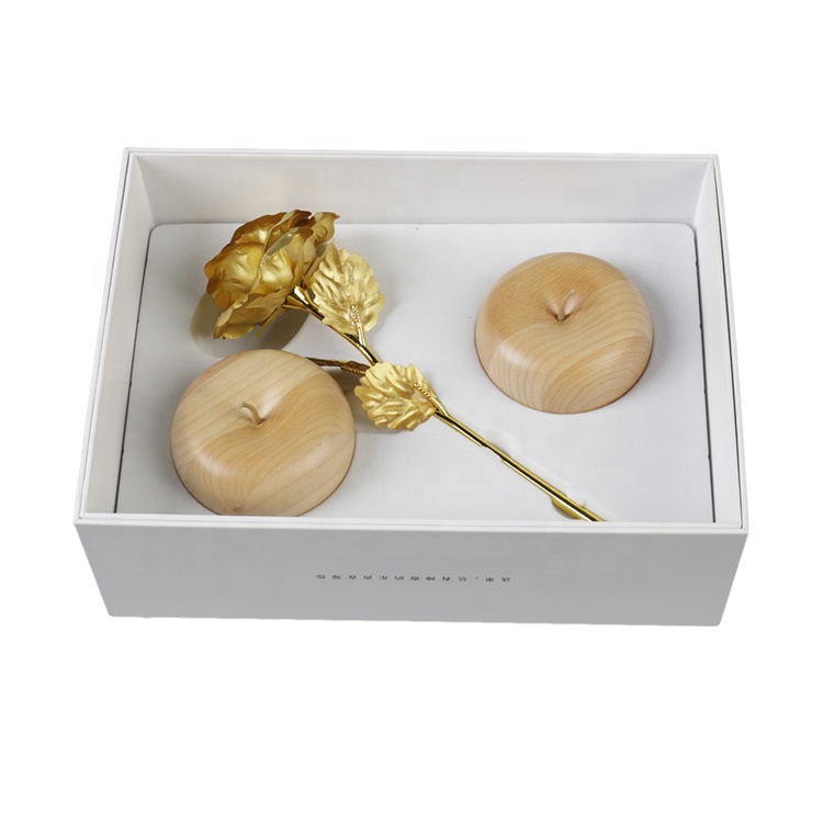 DS High end подарочные коробки в форме яблока, упаковка ювелирных изделий, деревянные коробки, лучший подарок для праздника