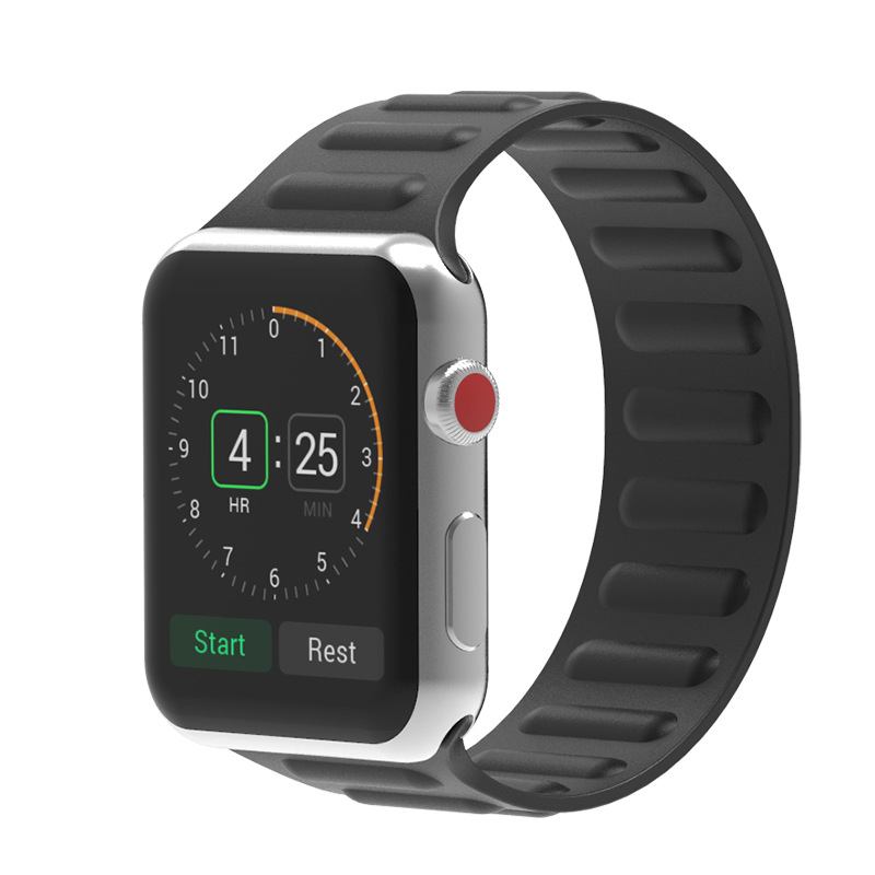 Мягкий силиконовый одинарный круг чехол ремешок для наручных часов iwatch, для детей 4, 5, 6, 2, 3, ремешок 38/40/42/44 мм бампер для наручных часов iwatch, ремешок для apple watch ремень