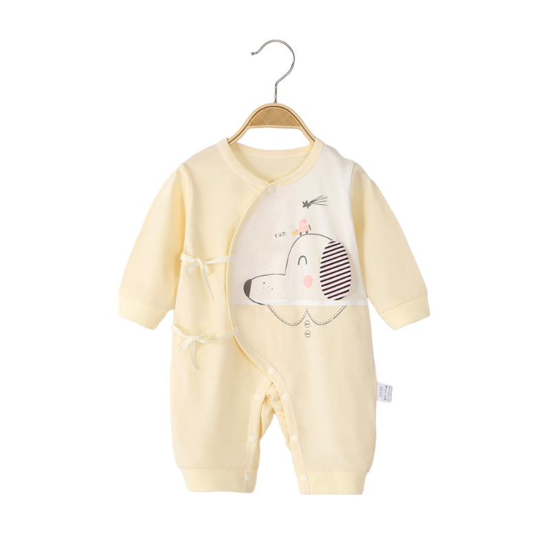 Summer thin butterfly suit baby jumpsuit baby climbing suit bodice lace-up newborn strap khayi monk suit