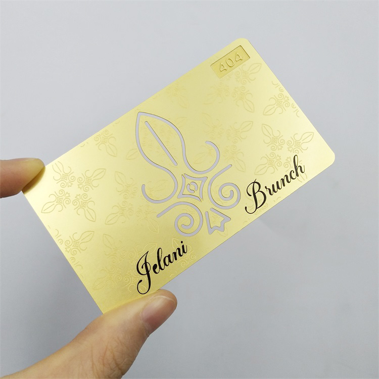 Металлическая визитная карточка Lunuxry laser etch по конкурентоспособной цене